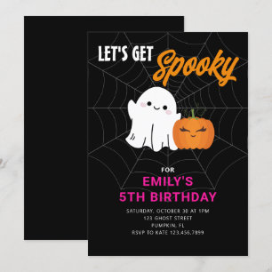 Invitation Fun Anniversaire d'Halloween Éffrayants
