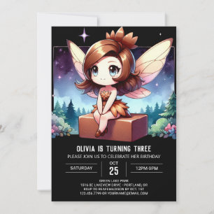 Invitation Fun Boho Fairy Anniversaire