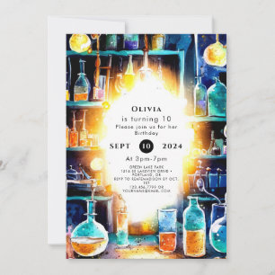 Invitation Fun Chimie Scientifique Anniversaire