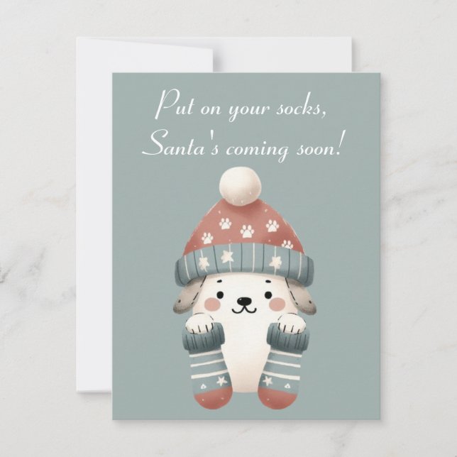 Invitation Fun Christmas Grey Card (Devant)
