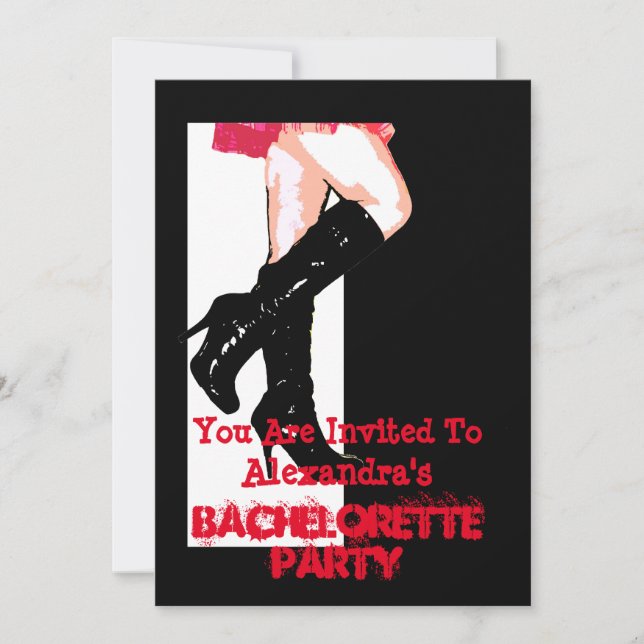 Invitation Fun dancing fille personnalisées bachelorette fête (Devant)