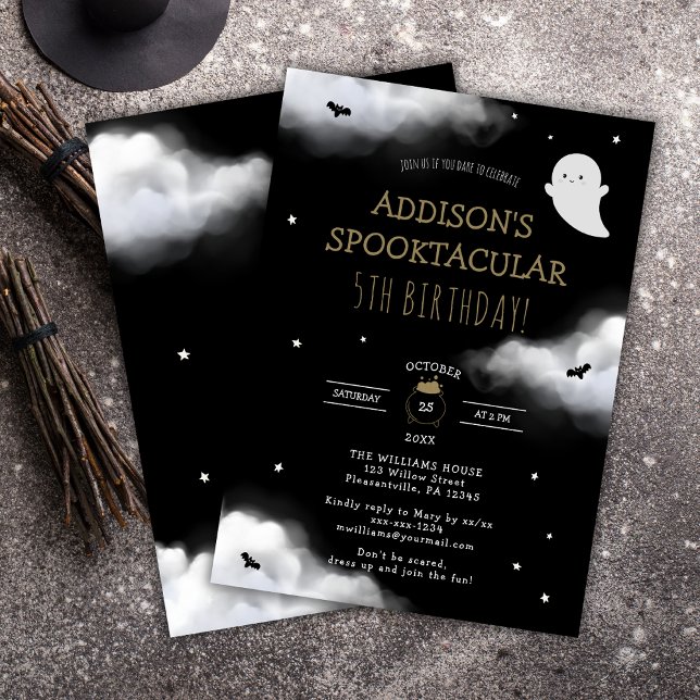 Invitation Fun Éffrayant Halloween Parti Anniversaire de enfa (Créateur téléchargé)