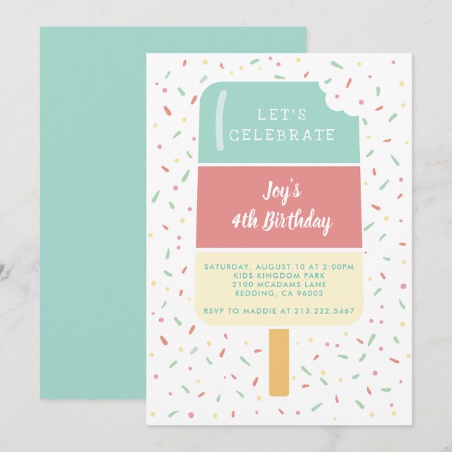 Invitation Fun en été (Devant / Derrière)