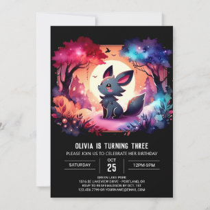 Invitation Fun Enchanted Wolf Anniversaire