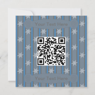 Invitation Fun et fantaisie Snowflake QR Code