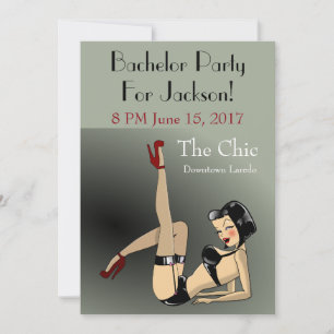 Invitation Fun Exotic Dancer Bachelor Party