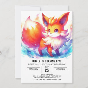 Invitation Fun Fox Anniversaire