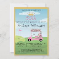 Fun Glam Cinquante Lady Golfer 50e fête d'annivers