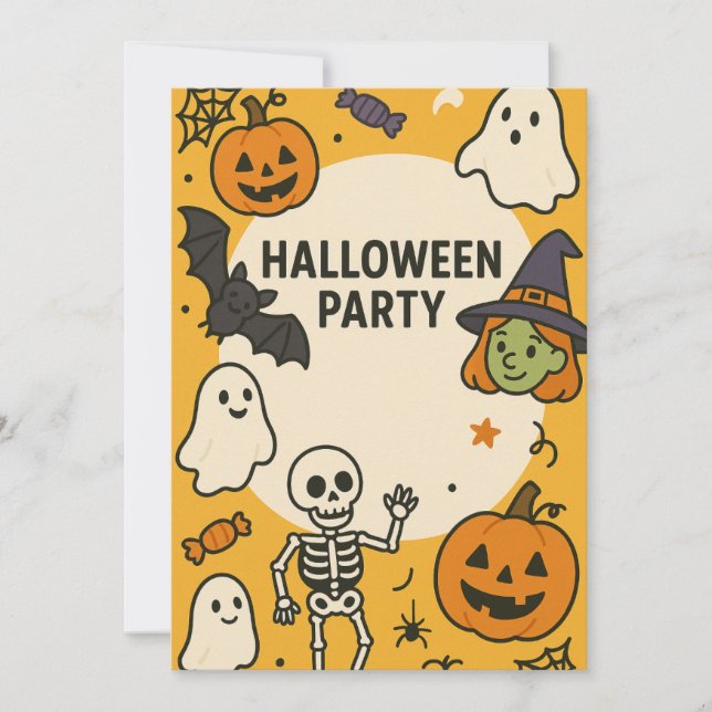 Invitation Fun Kids Halloween (Devant)