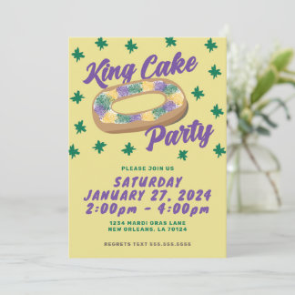Invitation Fun King Cake Party