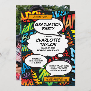Invitation Fun Moderne Graduation Party Classe de 2022 Photo