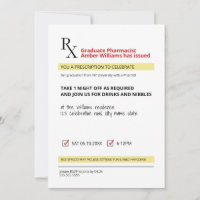 Fun Novelty Rx Prescription Pharmacie Graduation