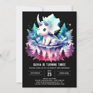 Invitation Fun Online Triceratops Anniversaire