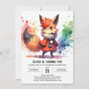 Invitation Fun Printable Renard Anniversaire