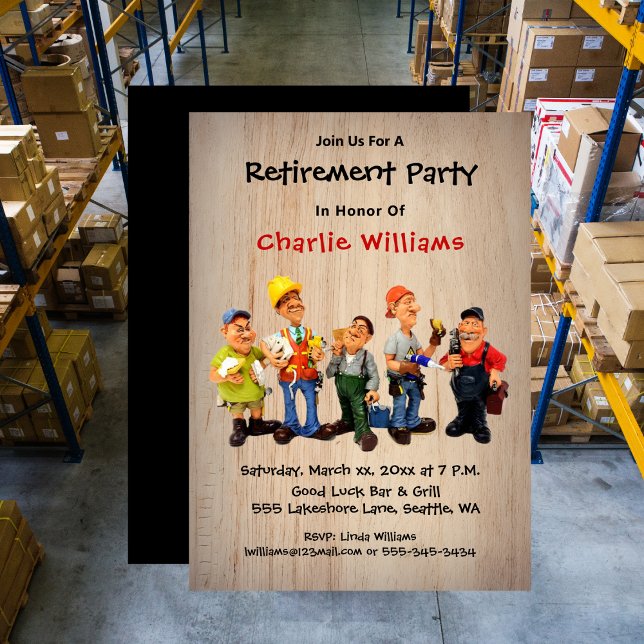 Invitation Fun Retirement Party Casual with RSVP (Fun Retirement Party Casual with RSVP Invitation)