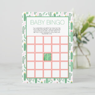 Invitation Fun Retro Cactus Succulent Baby shower Floral