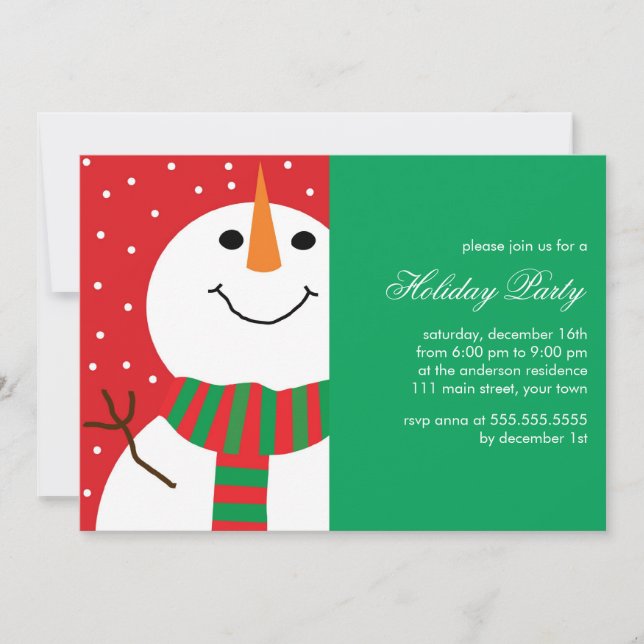 Invitation Fun Snowman (Devant)