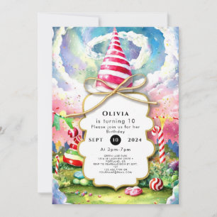 Invitation Fun Sparkling Candyland Anniversaire