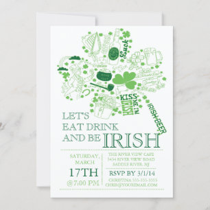 Invitation Fun St. Patrick's Day Dîner de bash