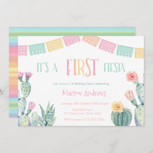 Invitation Fun Taco à propos d'un premier Fiesta 1er Annivers