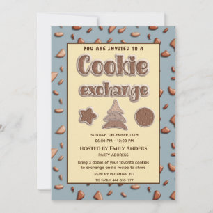 Invitation Fun typography Cookie exchange party