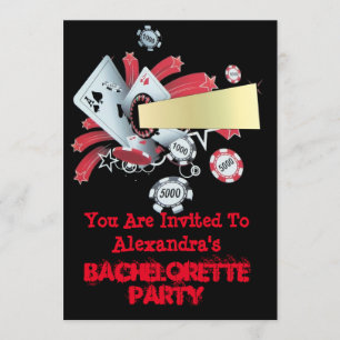 Invitation Fun Vegas poker casino puce bachelorette