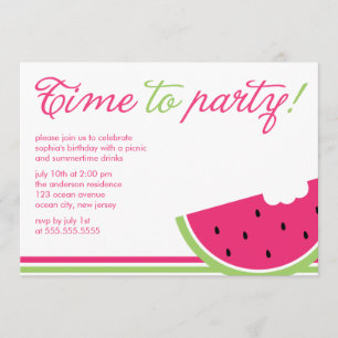 Invitation Fun Watermelon Summer Party