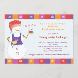 Invitation Fun Whimsal Holiday Cookie Exchange Party