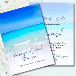 Invitation Funérailles Memorial Ocean Sea Scène