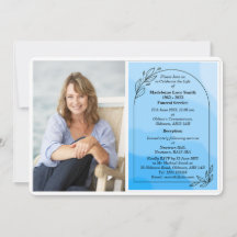 Invitation funéraire photo personnalisée