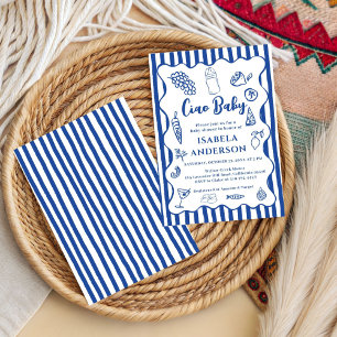 Invitation Funky Ciao Baby Dessin Main Baby Shower Italien