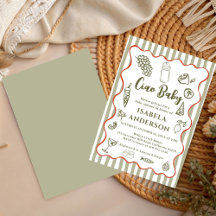 Funky Ciao Bébé Baby Shower Italien Dessiné à la M