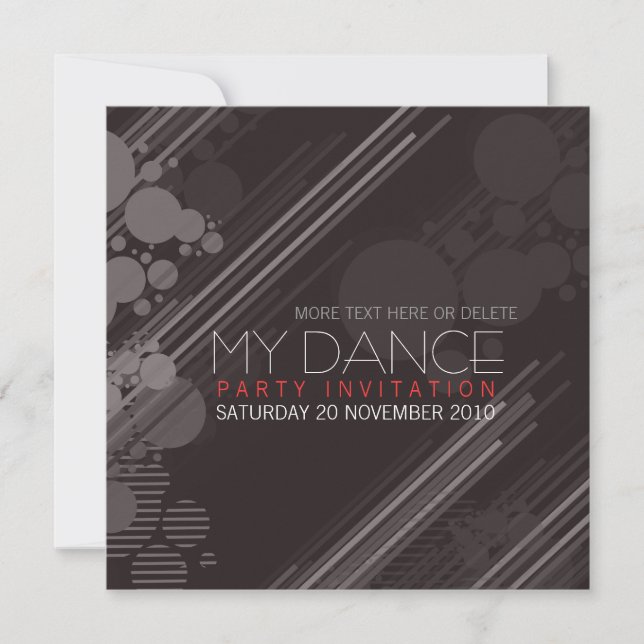Invitation Funky House Dance Party (Devant)
