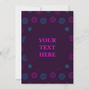 Invitation Funky Neon Motif Cercle