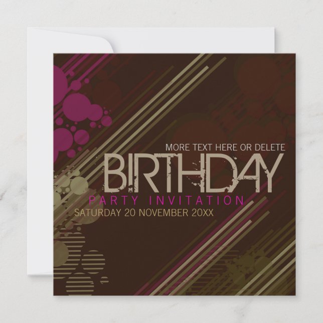 Invitation Funky Urban Grunge Party (Devant)