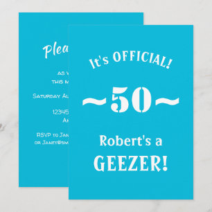 Invitation Funny 50th Birthday Milestone Party Invite