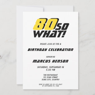Invitation Funny 80 alors que Citer 80e Anniversaire