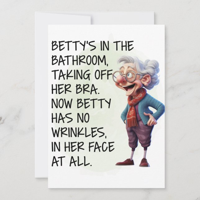 Invitation Funny Betty's In the Bathroom (Devant)