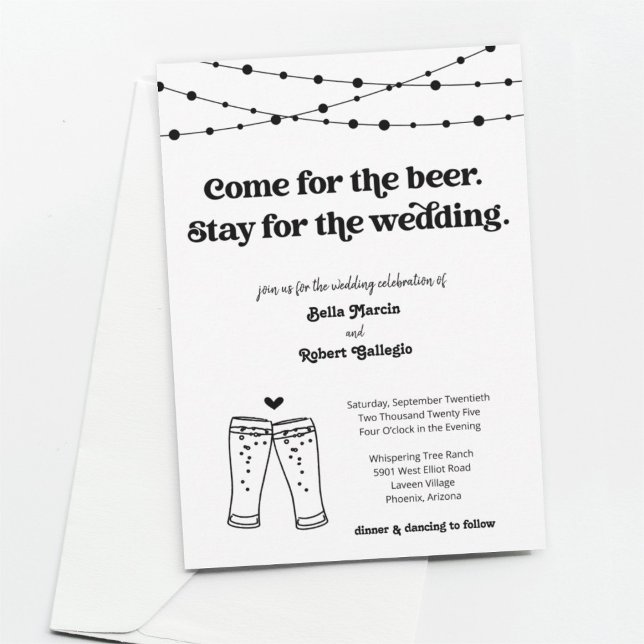 Invitation Funny Bière Mariage à thème (Créateur téléchargé)