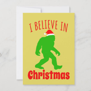 Invitation Funny Bigfoot Je Crois En Noël