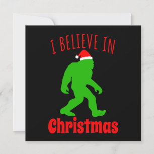 Invitation Funny Bigfoot Je Crois En Noël
