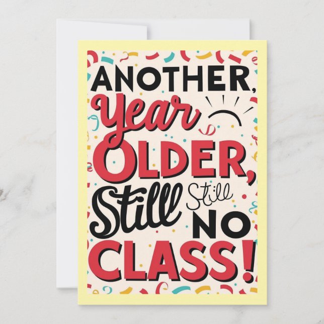 Invitation Funny Birthday Card (Devant)