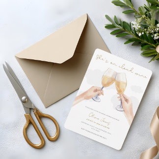 Invitation Funny, bride on cloud wine bridal shower