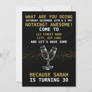 Invitation Funny cite la fête d'anniversaire des femmes