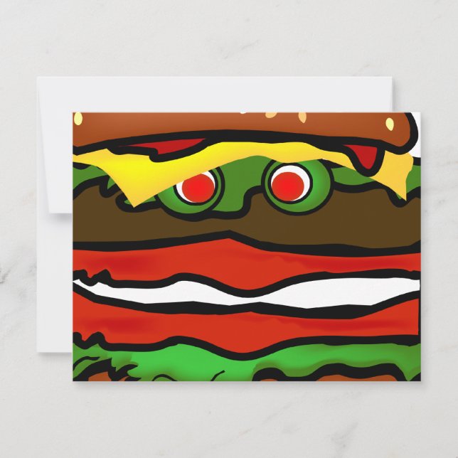 Invitation Funny Hamburger (Devant)