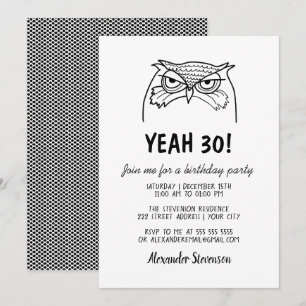 Invitation Funny Homme 30e anniversaire