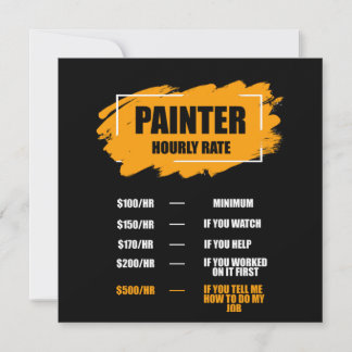 Invitation Funny House Peinture Peintre Taux horaire