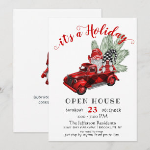 Invitation Funny Père Noël Gnomes Noël Holiday Open House