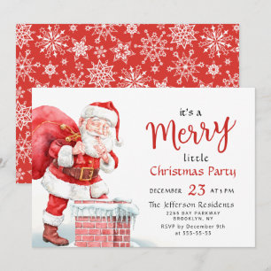 Invitation Funny Père Noël Joyeux Noël Petite fête