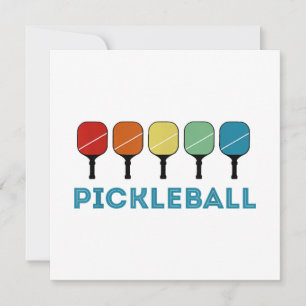 Invitation Funny Pickleball Retro Vintage
